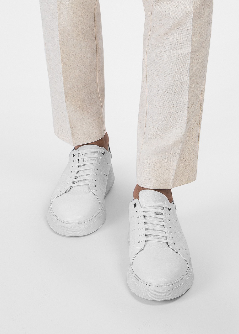 Cos thick soled leather sneakers online